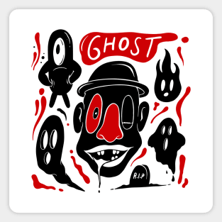 ghost doodle funny Magnet